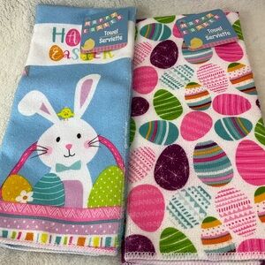 🌼4/$10🌼 NWT Easter Bunny and Egg Decorative Hand Towels | Set of 2